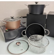 Granit Yanmaz ve Yapışmaz Fritöz Kızartma Tenceresi 22CM