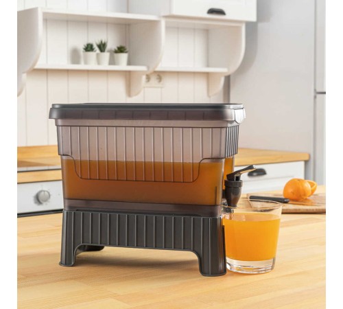 Gri Buzdolabı İçi Musluklu Ayaklı Su -Limonata - İçecek Sebili Piknik Bidonu 4 LT