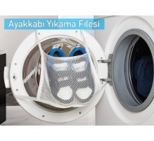 Hassas Çamaşır - Ayakkabı Yıkama Filesi Kapak Bağlamalı 35 x 20 cm
