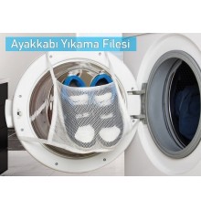 Hassas Çamaşır - Ayakkabı Yıkama Filesi Kapak Bağlamalı 35 x 20 cm