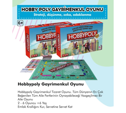 Hobby Poly Gayrimenkul Emlak Ticareti Oyunu