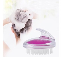 İnce Uçlu Şampuan Hazneli Silikon Duş Fırçası - Saç Yıkama Masaj Aleti