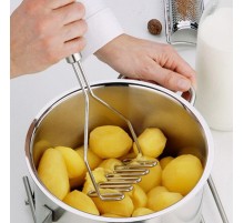 İnox Paslanmaz Metal Patates Ezici Püre Yapıcı 27 cm