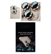 iPhone 16 Pro Kamera Lens Koruyucu Naturel