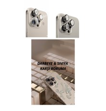 iPhone 16 Pro Max Kamera Lens Koruyucu Naturel