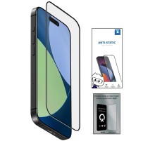 iPhone 15 PLUS 6D Anti Static Temperli Cam Ekran Koruyucu Kırılmaz Full Kaplama
