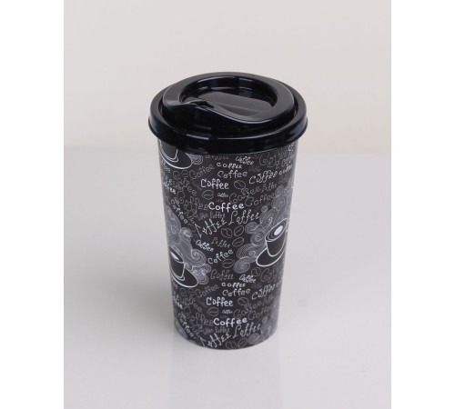 Kahve Bardağı - Kapaklı Desenli 650ML Kahve Bardağı - Kapaklı Desenli 650ML