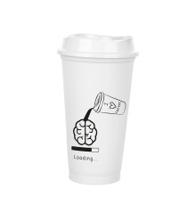 Kahve Bardağı - Kapaklı Beyaz 473 ml