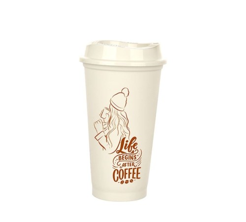 Kahve Bardağı - Kapaklı Beyaz 473 ml Kahve Bardağı - Kapaklı Beyaz 473 ml