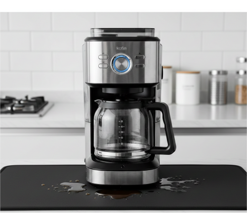 Kahve Makinesi Altlığı Su Emici Kaymaz Taban Tezgah Koruyucu Kurulama Matı