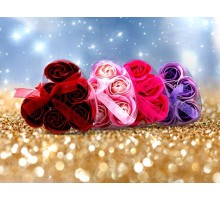 Kalp Kutulu Gül Şeklinde Sabun