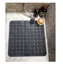 Kare Vantuzlu Banyo Kaydırmaz Paspas- Tırtıklı Ayak Duş Matı Silikon Masaj Pedi