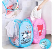 Karikatür Figürlü Katlanır  File Oyuncak Ve Çamaşır Sepeti