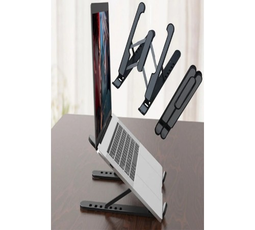 Katlanabilir Laptop Standı - Kaydırmaz Kademe Ayarlı Laptop Tablet Tutucu Katlanabilir Laptop Standı - Kaydırmaz Kademe Ayarlı Laptop Tablet Tutucu