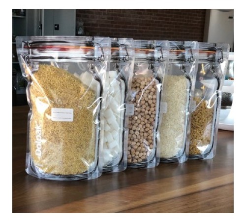 Kavanoz Görünümlü Kilitli Saklama Poşeti 620 ML (1 Adet ) Kavanoz Görünümlü Kilitli Saklama Poşeti 620 ML (1 Adet )
