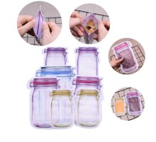 Kavanoz Görünümlü Kilitli Saklama Poşeti Çıtçıtlı ve Pratik Torba