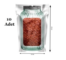 Kavanoz Görünümlü Kilitli Saklama Poşeti Çıtçıtlı ve Pratik Torba 10 Adet