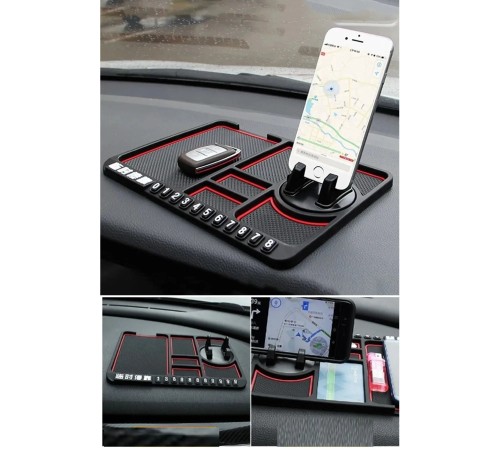 Kaymaz Torpido Üstü Park Telefon Numaralı Telefon Tutucu Renkli Şeritli Araç Matı Kaymaz Torpido Üstü Park Telefon Numaralı Telefon Tutucu Renkli Şeritli Araç Matı