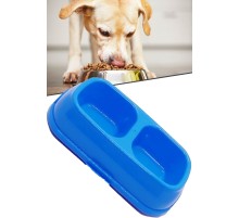 Kedi - Köpek Mama Ve Su Kabı 2 Bölmeli  Büyük Boy