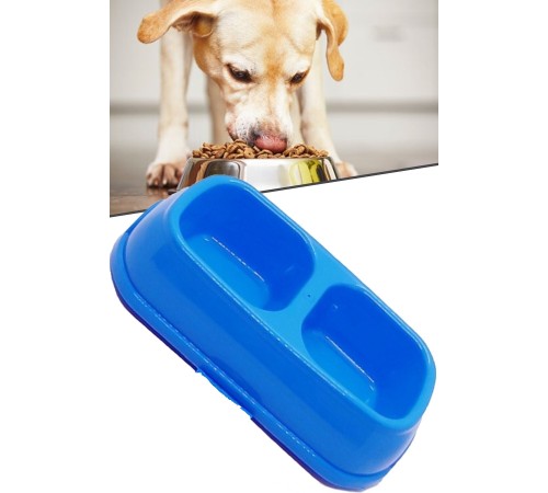 Kedi - Köpek Mama Ve Su Kabı 2 Bölmeli Büyük Boy Kedi - Köpek Mama Ve Su Kabı 2 Bölmeli Büyük Boy