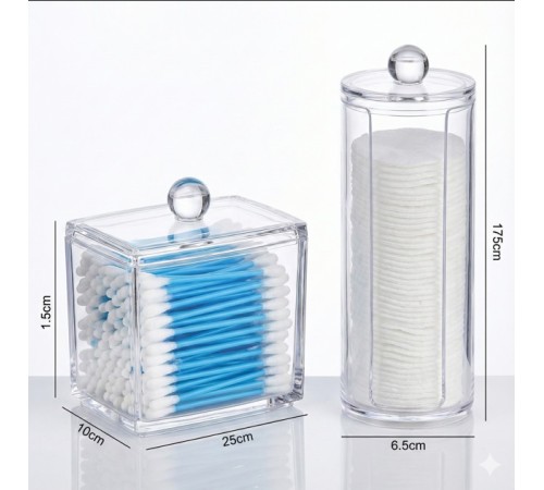 Kulak Çubuğu ve Makyaj Pamuğu Organizeri Set