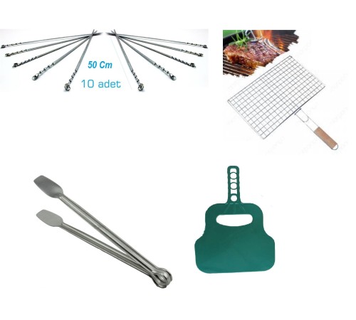 Mangal Seti (Maşa - Şiş - Izgara - Yelpaze) Mangal Seti (Maşa - Şiş - Izgara - Yelpaze)