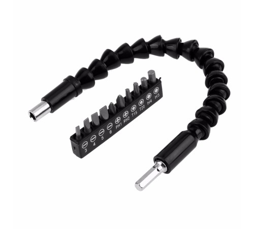 Matkap Ucu - Bükülebilir Oynar Vidalama Bits Uzatma Aparatı 30Cm - Komple Set Matkap Ucu - Bükülebilir Oynar Vidalama Bits Uzatma Aparatı 30Cm - Komple Set