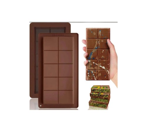 Meşhur Dubai Çikolatası Kalıbı Silikon - Büyük Tablet Çikolata Mum Kek Kalıbı Pasta Kalıbı Meşhur Dubai Çikolatası Kalıbı Silikon - Büyük Tablet Çikolata Mum Kek Kalıbı Pasta Kalıbı