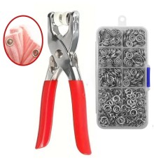 Metal 200 pcs Çıtçıt ve Pense Seti Makinesi  Bebek Elbise Çıtçıt Montaj Seti
