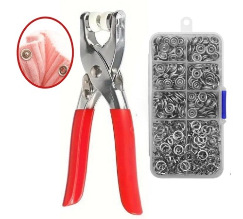Metal 200 pcs Çıtçıt ve Pense Seti Makinesi Bebek Elbise Çıtçıt Montaj Seti Metal 200 pcs Çıtçıt ve Pense Seti Makinesi Bebek Elbise Çıtçıt Montaj Seti