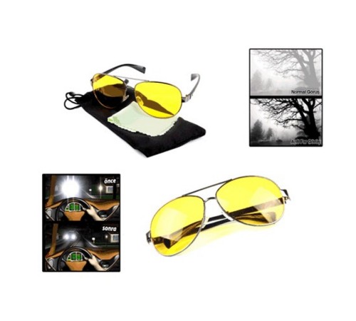 Metal Çerçeveli Anti Far Gece Görüş Gözlüğü (Damla Modeli) Metal Çerçeveli Anti Far Gece Görüş Gözlüğü (Damla Modeli)