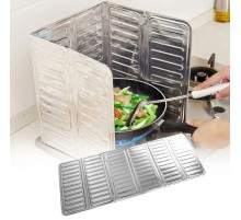 Ocak Yağ Sıçrama Koruyucu Katlanır Alüminyum Levha -Kolay Silinir Piknik Tüpü Rüzgar Önleyici Panel