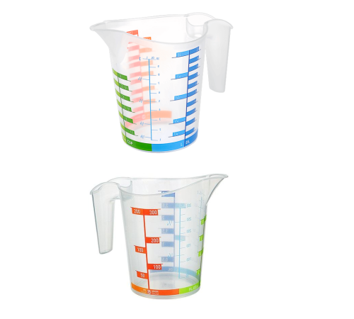Ölçü Kabı Dereceli Renkli 1000 ML + 300 ML Set