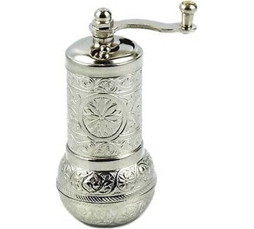 Osmanlı Motifli Kahve ve Baharat Değirmeni Gümüş Osmanlı Motifli Kahve ve Baharat Değirmeni Gümüş