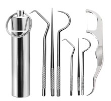 Paslanmaz Çelik Ağız Diş Tartar Sökücü Temizlik Bakım Seti 8 Parça