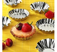 Paslanmaz Çelik Metal Kek Kalıbı - 6 Adet