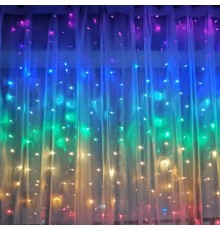 Perde Led  240 Ledli 8 Fonksiyonlu Dekor Lambası RGB