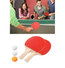 Ping Pong Masa Tenisi Seti Tenis Raketi Seti 2 Raket + 3 Ping Pong Topu  Spor Aksesuarları