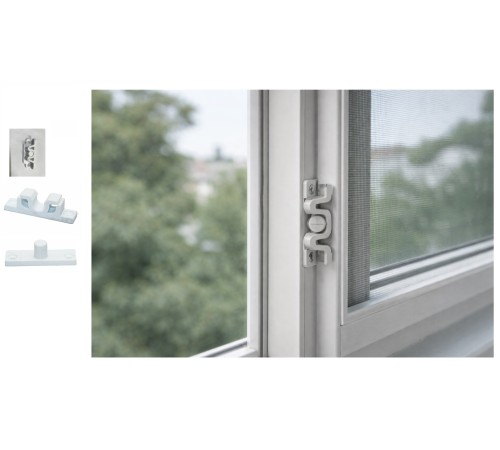 Plastik Beyaz Sineklik Çıtçıtı – Dayanıklı ve Pratik Sineklik Sabitleme Aparatı