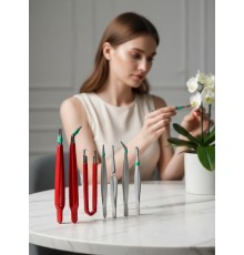 Premium 7 Parça Çelik Profesyonel Çiçek Bakım ve Teraryum Cımbız Seti - Lüks Bakım Kiti