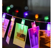 Renkli Işıklı Mandallı Fotoğraf Albümü 10 lu - RGB