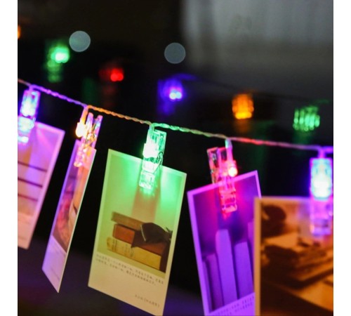 Renkli Işıklı Mandallı Fotoğraf Albümü 10 lu - RGB Renkli Işıklı Mandallı Fotoğraf Albümü 10 lu - RGB