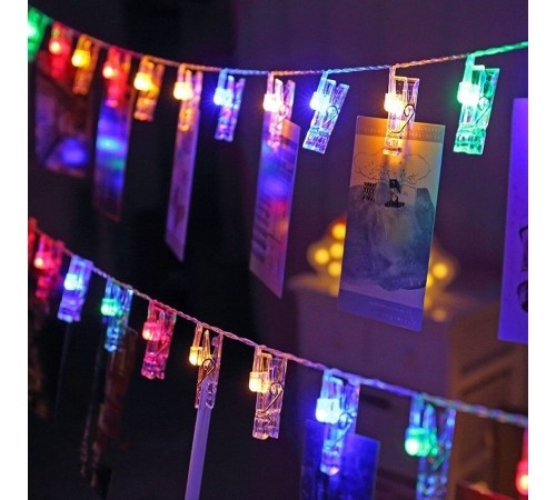 Renkli Işıklı Mandallı Fotoğraf Albümü 10 lu - RGB Renkli Işıklı Mandallı Fotoğraf Albümü 10 lu - RGB