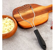 Renkli Plastik Saplı Paslanmaz Metal Patates Ezici Püre Yapıcı