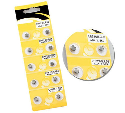 Saat Pili - Düğme Pil 10lu Paket LR626-LR66 AG4-1.55V Saat Pili - Düğme Pil 10lu Paket LR626-LR66 AG4-1.55V