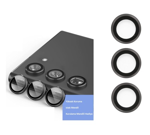 Samsung Galaxy S23 Plus Kamera Lens Koruyucu - Siyah