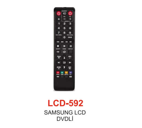 Samsung LCD DVD Tv Kumandası - LCD 592 Samsung LCD DVD Tv Kumandası - LCD 592
