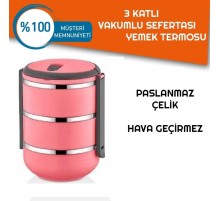 Sefer Tası Yemek Termosu Saklama Kabı Termosu 3lü - ÇELİK