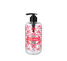 Şeffaf Sıvı Sabunluk Yuvarlak Plastik Pompalı 500 ML