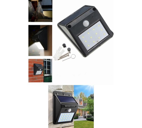 Sensörlü Solar Duvar Lambası 20 Ledli Sensörlü Solar Duvar Lambası 20 Ledli